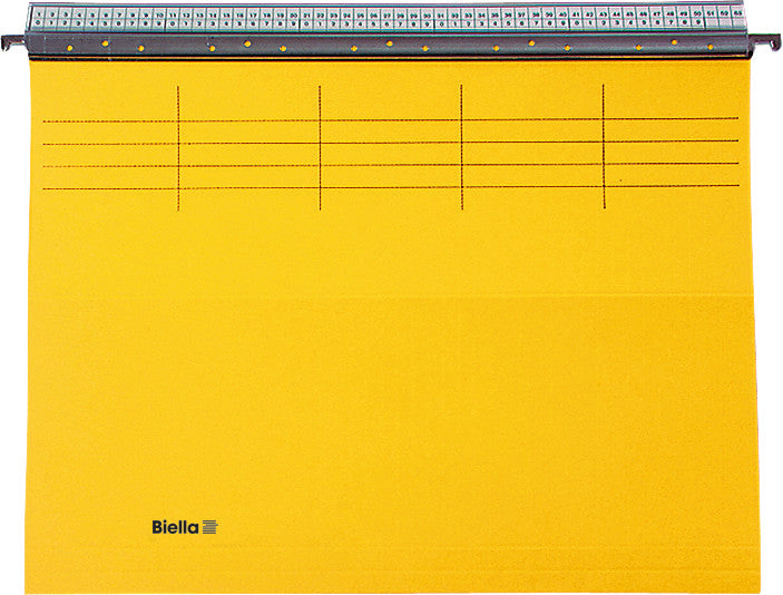 Biella Organisationsleiste für A4 – transparent, Kunststoff, 320 × 30 mm, ohne Vordruck