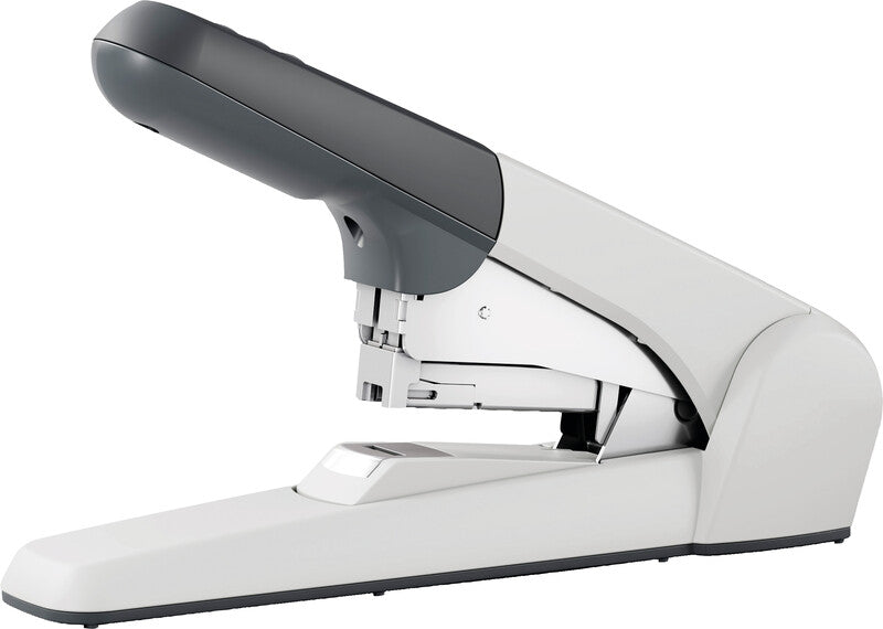 Leitz 5552 – Hefter, 60 Blatt, für 25/10, Flat-Clinch, Einlegetiefe 57 mm, grau