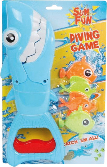 Sombo Tauchspielzeug Hai – Set: 1 Hai, 4 Fische, 20 × 31 × 5 cm, Kunststoff