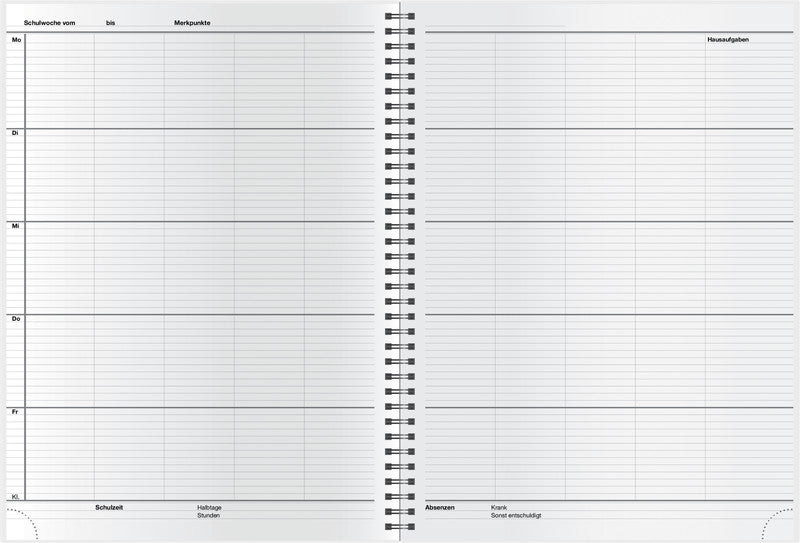 Verlag für unterrichtsm. Spiralblock A4, 64 Blatt, perforiert, 100 g/m² – grau
