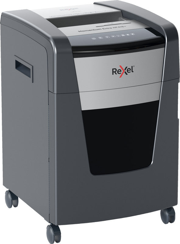 Rexel Momentum Extra XP418+ – Aktenvernichter, DIN P-4, Partikelschnitt 4 × 35 mm, 18 Blatt, 45 l, A4