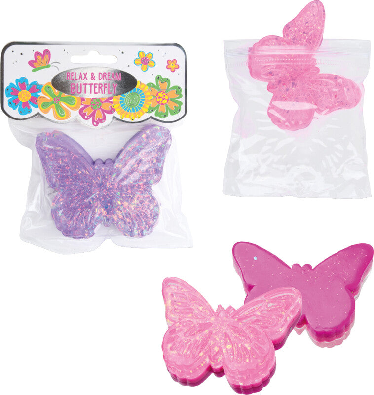 Trendhaus Fidget-/Stressball Schmetterling – 9,5 × 7,0 × 2,0 cm – 1 Stück – Mehrfarbig