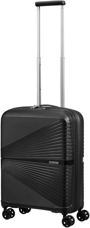 American Tourister Handgepäck-Trolley – Hartschale, 4 Doppelrollen, mit TSA, Onyx Schwarz, 40 × 50 × 20 cm