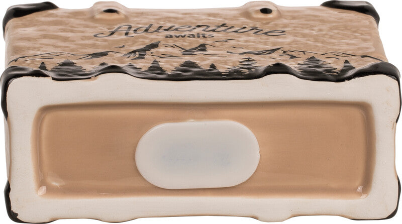 Out oft the blue Out of the Blue Spardose Koffer Travel – Keramik, Braun – 14,8 × 13 × 6 cm