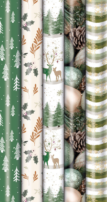 Zoewie Geschenkpapier – Natural Twist (Weihnachten), Papier 80 g/m2 – 700 × 2000 mm