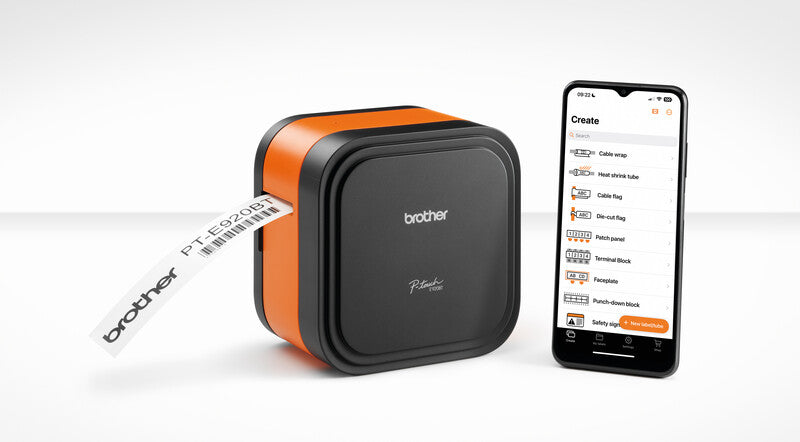 Brother Cube Pro Etikettendrucker – orange/schwarz, Kunststoff