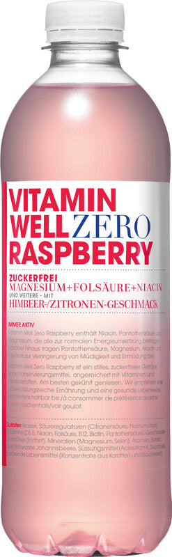 Vitamin Well Vitaminwasser Zero Himbeere & Zitrone – 5 dl