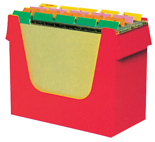 Ornalon Hängemappen-Box A4 – für 15 Hängemappen, 360 × 272 × 162 mm, rot, Kunststoff