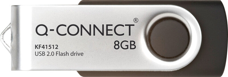 Q-CONNECT USB-Stick – 8 GB, USB 2.0, drehbarer Verschluss