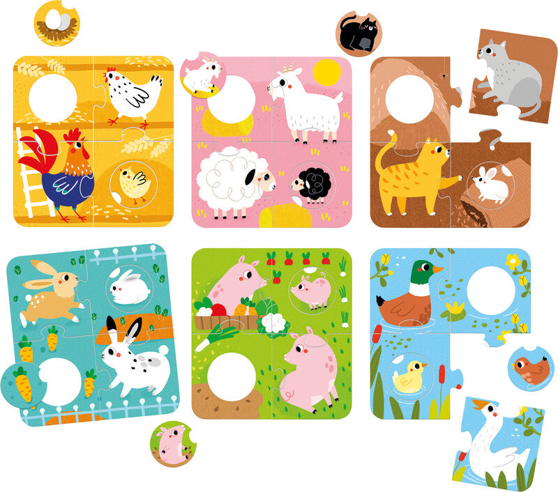 Banana panda Match the Farm Animals – Logikspiel, 1 Spieler, ab 2 Jahren