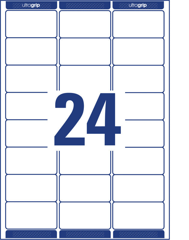 Avery Zweckform – Adressetiketten, 64 mm × 34 mm, weiss, Papier, permanent, 100 Blätter (2'400 Etiketten)