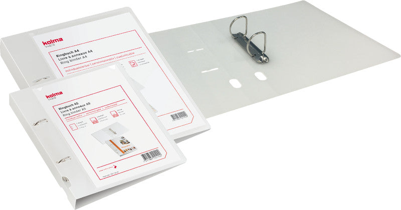Kolma Zeigebuch Vario – A5 Hochformat – 2-Ring Bügelmechanik, Ø 20 mm – Transparent, mit Sichttasche