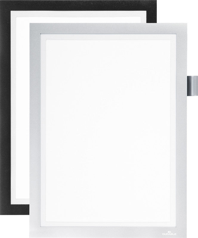 Durable DURAFRAME Note Magnetrahmen – A4 – silber metallic