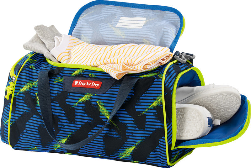 Step by Step Sporttasche – 13 l, Motiv Police Car Cody, mit Schultergurt, wasserabweisend, 38 × 20 × 23 cm