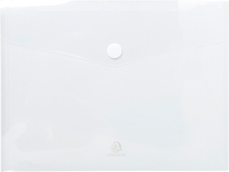 Exacompta Dokumentenmappe A4 – Klettverschluss, Polypropylen (PP), transparent, Füllhöhe 2 mm, 5 Stk.