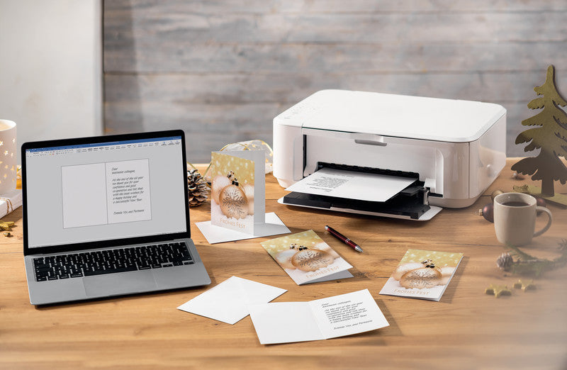 Sigel Grusskarte Christmas Joy – A6 (105 × 148 mm) – mit Umschlägen, für Inkjet/Laser/Kopierer
