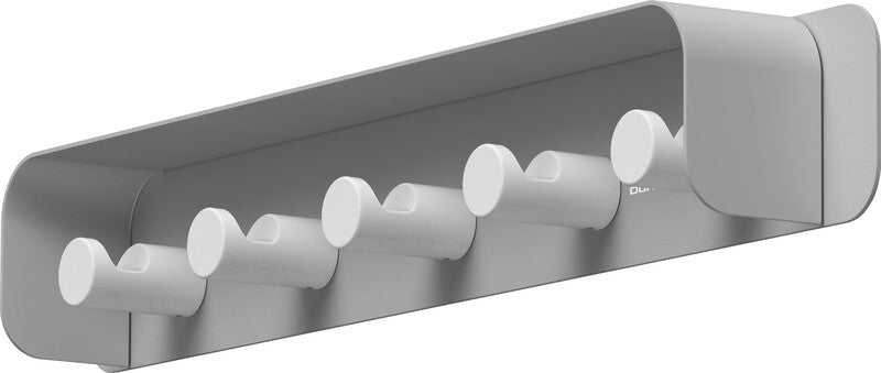 Durable Wandgarderobe 5 Haken – Aluminium – Grau – 500 × 59 × 42 mm