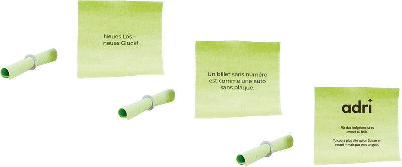 Noname Tombola Lose ohne Nieten, aus Papier, farbig sortiert, 40 × 45 mm, 500 Stück