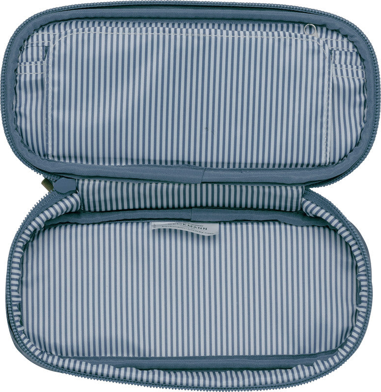 Beckmann City Etui Schlamperetui, leer – blau – Kunststoff – 22,0 × 5,0 × 10,0 cm