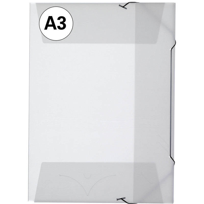 Kolma Sammelmappe für A3, Kunststoff, transparent, mit Gummizug