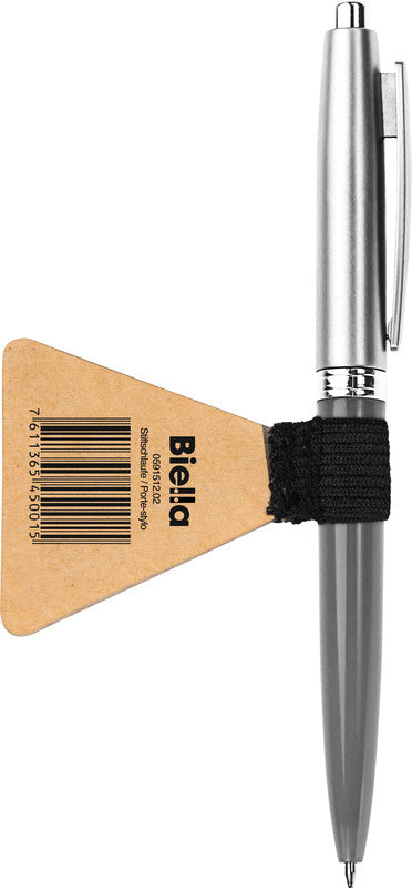 Biella Stiftschlaufe – selbstklebend, Papier, schwarz, 15 × 12 mm – für Blöcke, Notizbücher und Kalender
