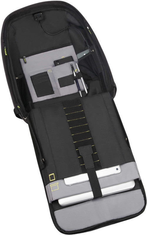 Samsonite Securipak Notebook-Rucksack – 17 l, USB-Port, Aufsteckfunktion, Kunststoff, Schwarz