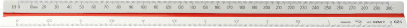 Linex Wandtafel-Lineal 30 cm – Kunststoff, weiss