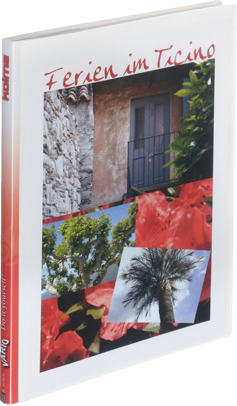 Kolma Sichtbuch – 10 Sichttaschen, A4, mit Fronttasche, glatt, glänzend, weiss, Kunststoff