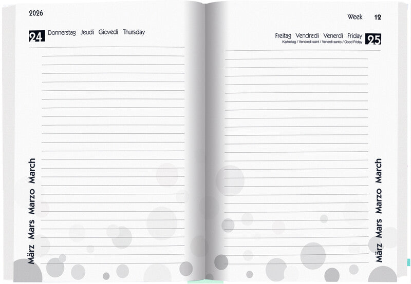 Biella mydiary Schüleragenda – 1 Tag/Seite, gebunden, 12 × 16,5 cm, Aug–Jul, Style, FSC