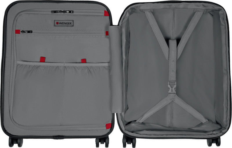 Wenger/SwissGear Wenger Notebook-Trolley – für Notebooks bis 14", Hartschale PC/ABS, 4 Doppelrollen, mit TSA, schwarz/grau