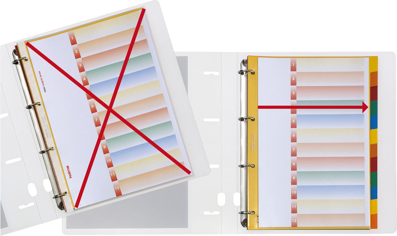 Kolma Sichtmappe Index – transparent, Kunststoff, glänzend, 95 µm, 5er-Pack