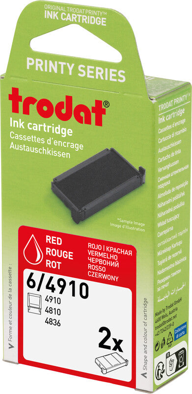 Trodat Ersatzkissen – Kunststoff, getränkt, rot, für Modelle 4836 und 4910