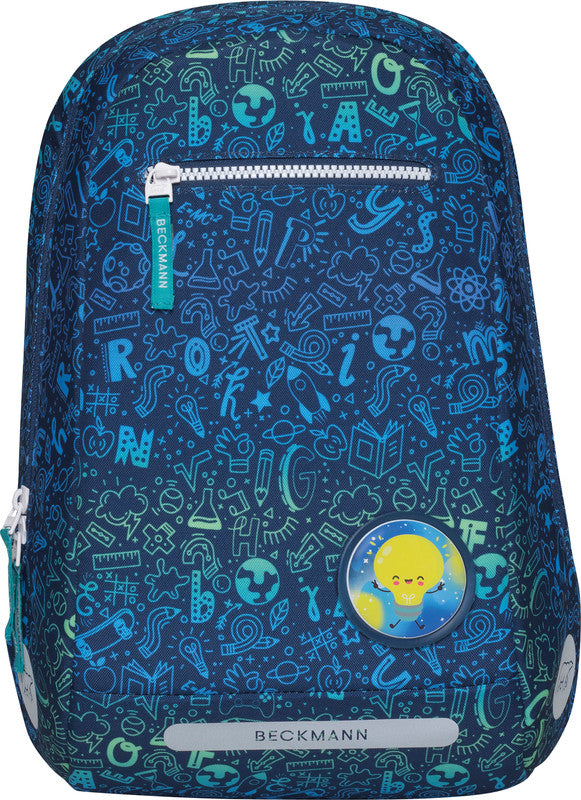 Beckmann Classic Schulrucksack – 6-teilig – Science – Recycelte Materialien – B 24,0 cm×H 37,0 cm×T 25,0 cm