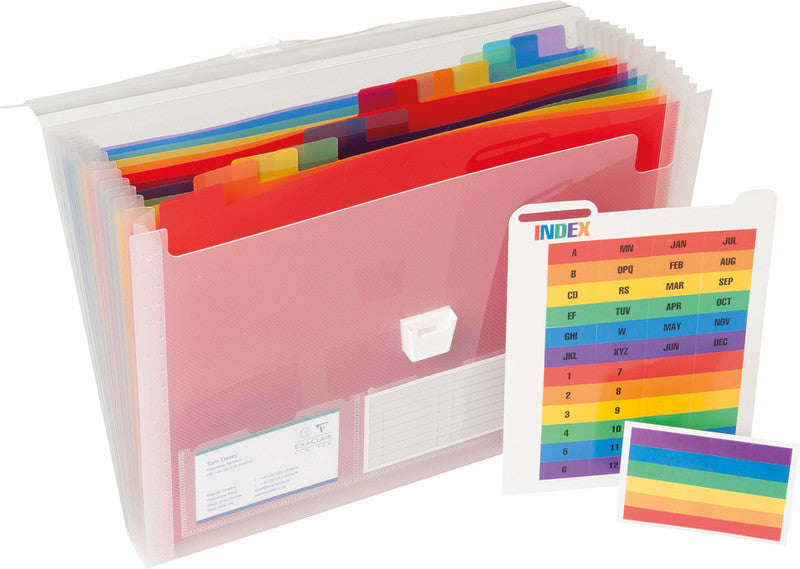 Exacompta Sammelmappe für A4, Kunststoff, transparent, mit Druckknopf