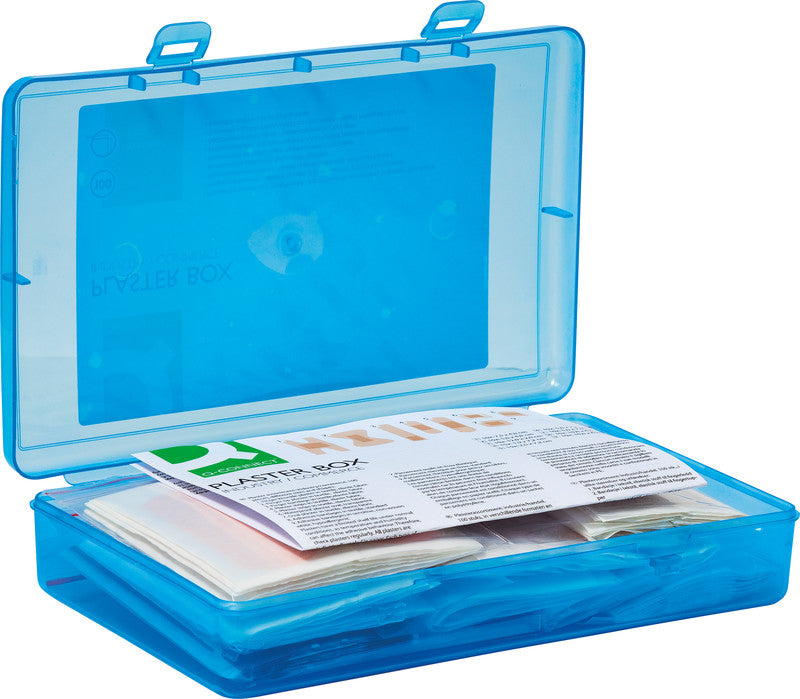 Q-connect Pflaster Box – hautverträglich – sortiert – 210 × 42 × 135 mm – 100 Stk.