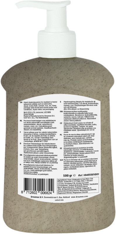 Dreumex Handreinigungspaste – Kunststoff, Weiss, 500 g, inkl. Pumpe, Litschi-Duft