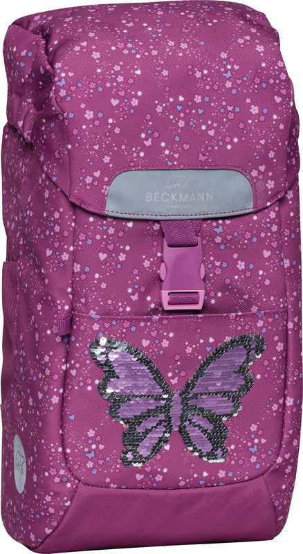Beckmann Kindergartenrucksack – Wandern – Schmetterling – 12 l, B 21,0 × H 35,0 × T 19,0 cm – recyclingfähig