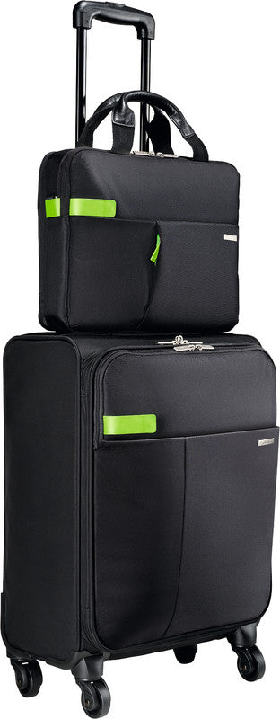 Leitz Trolley Handgepäck – 32 l, für Notebooks bis 15,6", Weichschale, 4 Rollen, schwarz, 38 × 55 × 22,5 cm