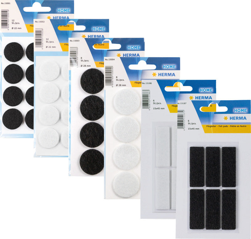 HERMA Filzgleiter – Ø 22 mm – Filz – 12 Stück