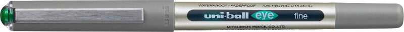 Uni-Ball eye fine ECO – Tintenroller, dokumentenecht, mit Kappe, 0,5 mm, grün