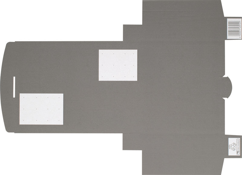 Elco pac-it Versandbox, grau, mit Beschriftungsfeld – 318 × 82 × 290 mm