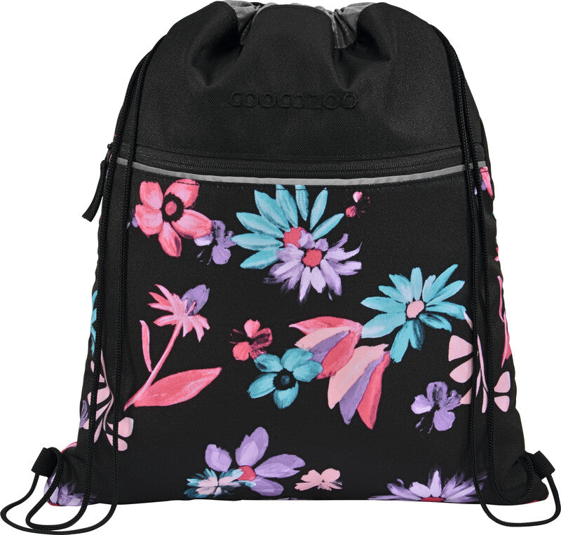 Coocazoo Sportbeutel – 10 l, Motiv Floral Artnight, wasserabweisend, 34 × 43 cm