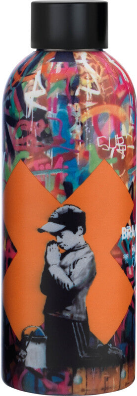 Youbottles Trinkflasche Dual – 5 dl – Edelstahl, isoliert, Schraubverschluss – Banksy Praying Boy
