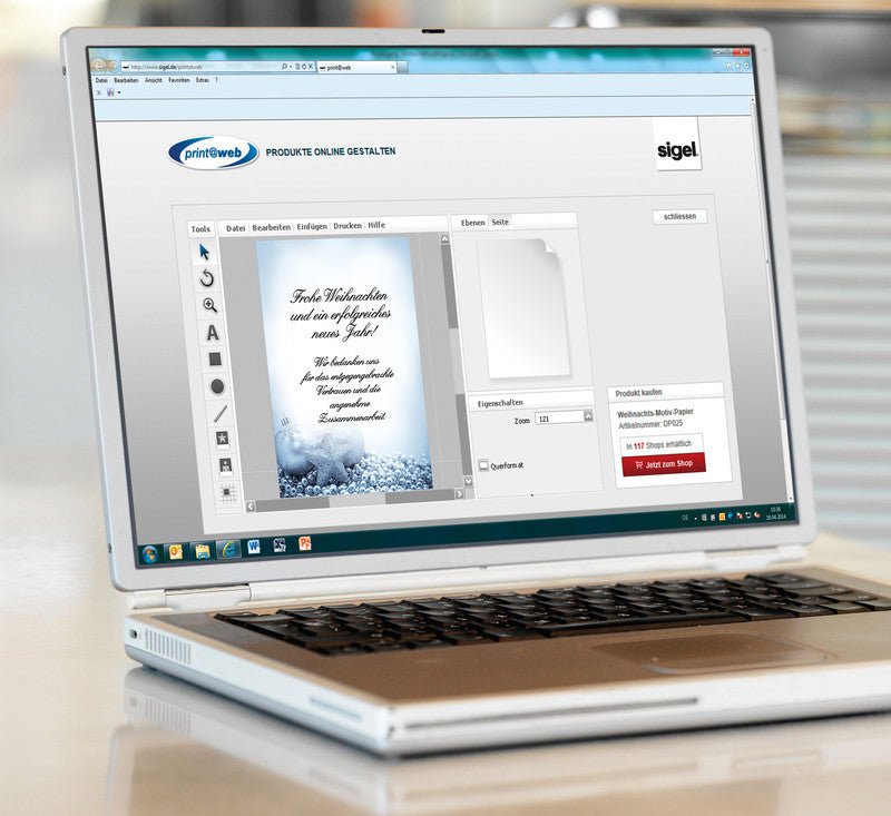 Sigel Motivpapier – A4, 90 g/m², mehrfarbig, Motiv: Blue Mystery – für Inkjet/Laser/Kopierer – FSC – 100 Blatt