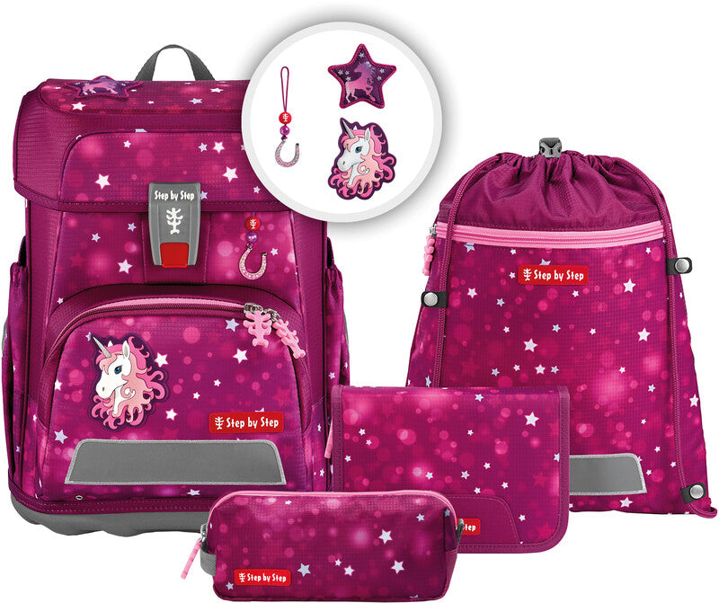 Step by Step Schulrucksack-Set Cloud – 5-teilig – Sweet Unicorn Nuala – Recycelte Materialien