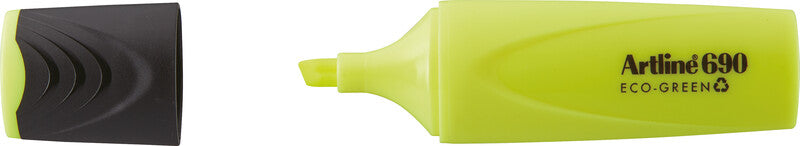 Artline EK690 Eco-Green Textmarker Set 4 Farben – Keilspitze, 1–4 mm