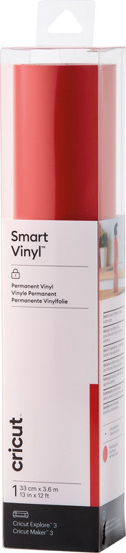 Cricut Matte selbstklebende Vinylfolie – Rot – 33 × 366 cm – für CRICUT Schneideplotter Maker 3