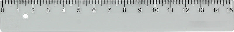 Kum Wandtafel-Lineal 15 cm – Kunststoff, transparent, mit eingeprägter Masseinteilung