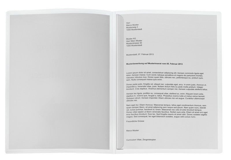 Kolma Konferenzmappe – A4, Klemmschiene, mit Fronttasche, Kunststoff, transparent