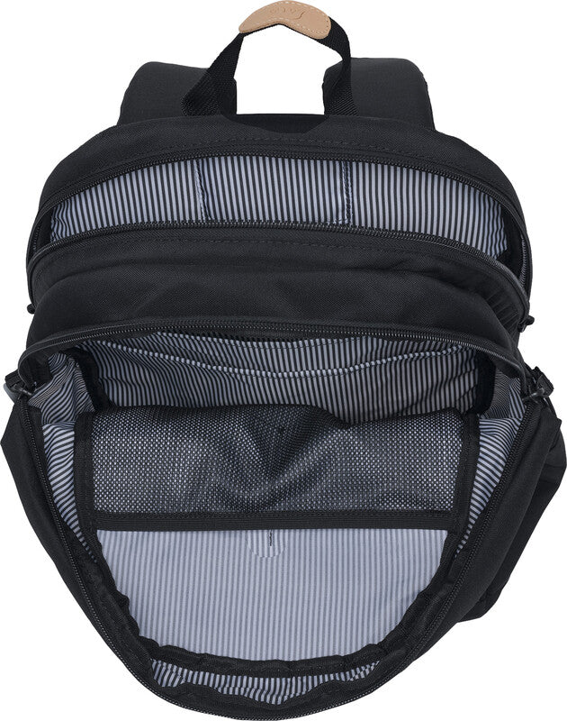 Beckmann Rucksack Urban Midi – Schwarz – 29,0 × 44,0 × 21,0 cm – aus recycelten PET-Flaschen (rPET)